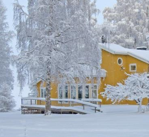 Vinter vid vårt hus Tallkrogen